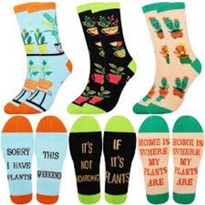 Cute Cactus Plant Socks Women's Crew Socks Novelty Funny Garden Theme